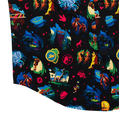 RSVLTS Jurassic Park Short Sleeve Shirt Jurassic Park "Neon ‘93" – KUNUFLEX Short Sleeve Shirt Jurassic Park "Neon ‘93" – KUNUFLEX Short Sleeve Shirt