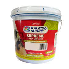 Kaleidoscope Paints Supreme Long Lasting Emulsion for Interior Brick, Concrete and Cement Plastered Walls or Ceiling (Various Colors) - D203-STD-010-004L MEGA