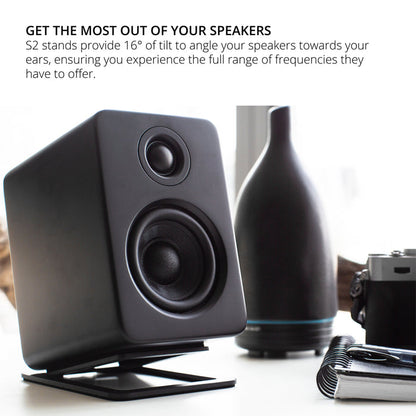 Kanto S2 Small Desktop Speaker Stands Black Black