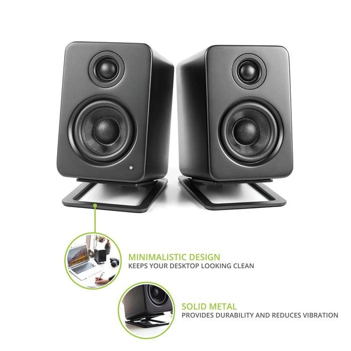 Kanto S2 Small Desktop Speaker Stands Black Black