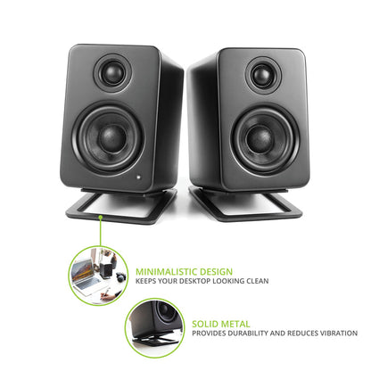 Kanto S2 Small Desktop Speaker Stands Black Black