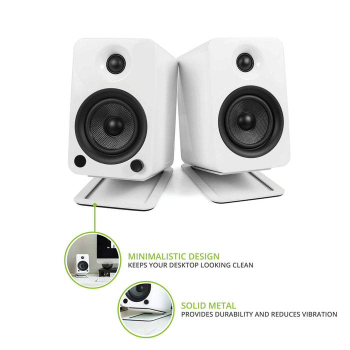 Kanto S4 Medium Desktop Speaker Stands White White