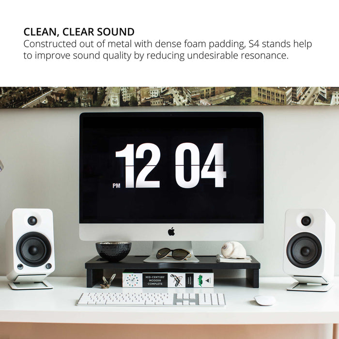 Kanto S4 Medium Desktop Speaker Stands White White