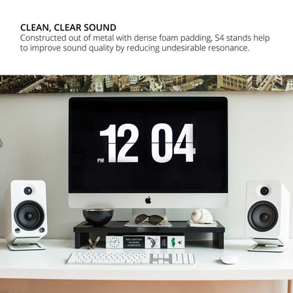 Kanto S4 Medium Desktop Speaker Stands White White