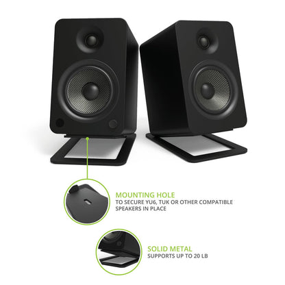 Kanto S6 Large Desktop Speaker Stands Black Black