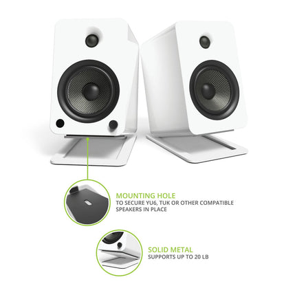 Kanto S6 Large Desktop Speaker Stands White White