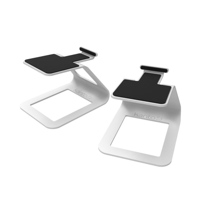 Kanto SE2 Small Elevated Desktop Speaker Stands White White