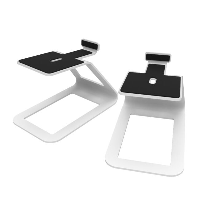 Kanto SE4 Medium Elevated Desktop Speaker Stands White White