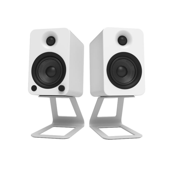 Kanto SE4 Medium Elevated Desktop Speaker Stands White White