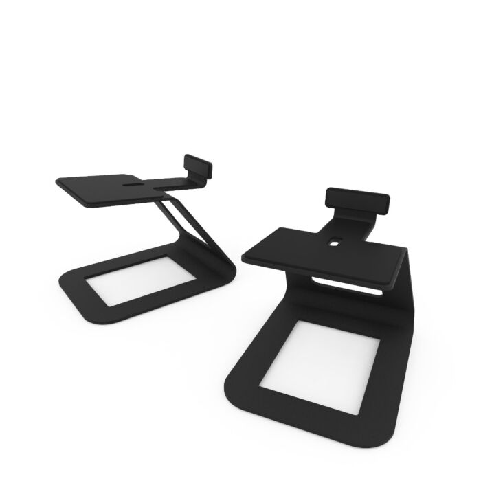Kanto SE6 Large Elevated Desktop Speaker Stands Black Black