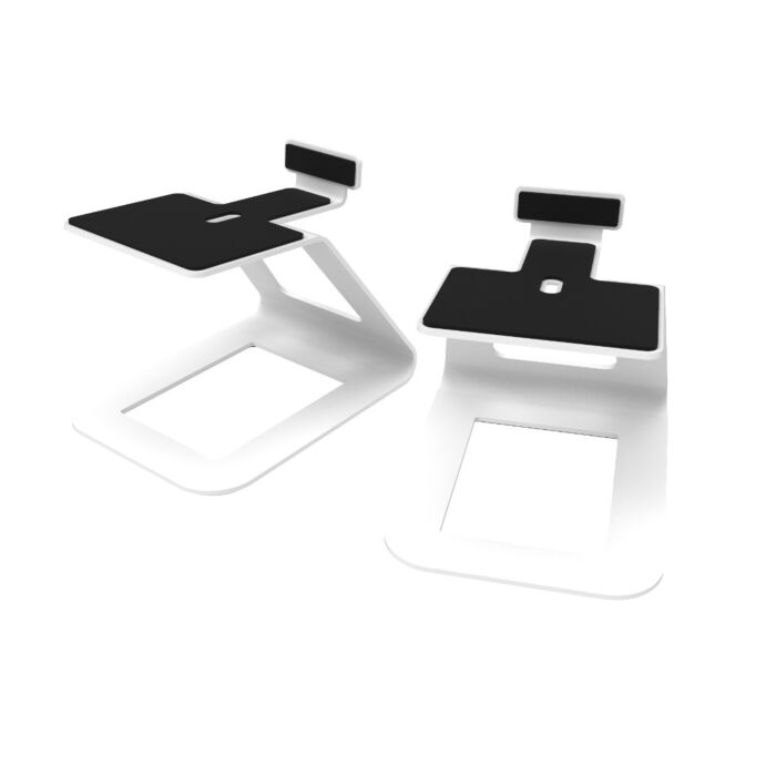 Kanto SE6 Large Elevated Desktop Speaker Stands White White