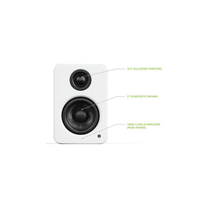 Kanto YU2 Powered Desktop Speakers Matte White Matte White