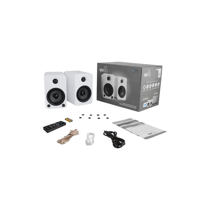 Kanto YU4 Powered Bookshelf Speakers With Bluetooth Matte White Matte White