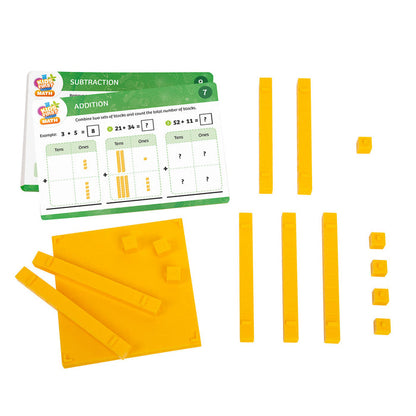 Kids First Math: Base Ten Blocks Math Kit with Activity Cards STEM Thames & Kosmos