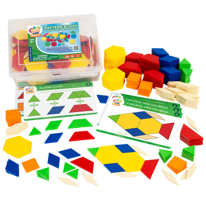 Kids First Math: Pattern Blocks Math Kit with Activity Cards STEM Thames & Kosmos