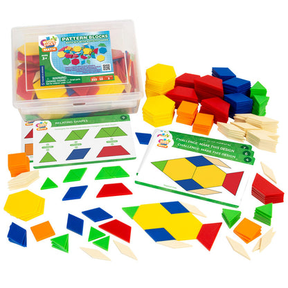 Kids First Math: Pattern Blocks Math Kit with Activity Cards STEM Thames & Kosmos
