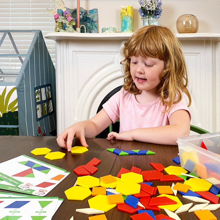 Kids First Math: Pattern Blocks Math Kit with Activity Cards STEM Thames & Kosmos