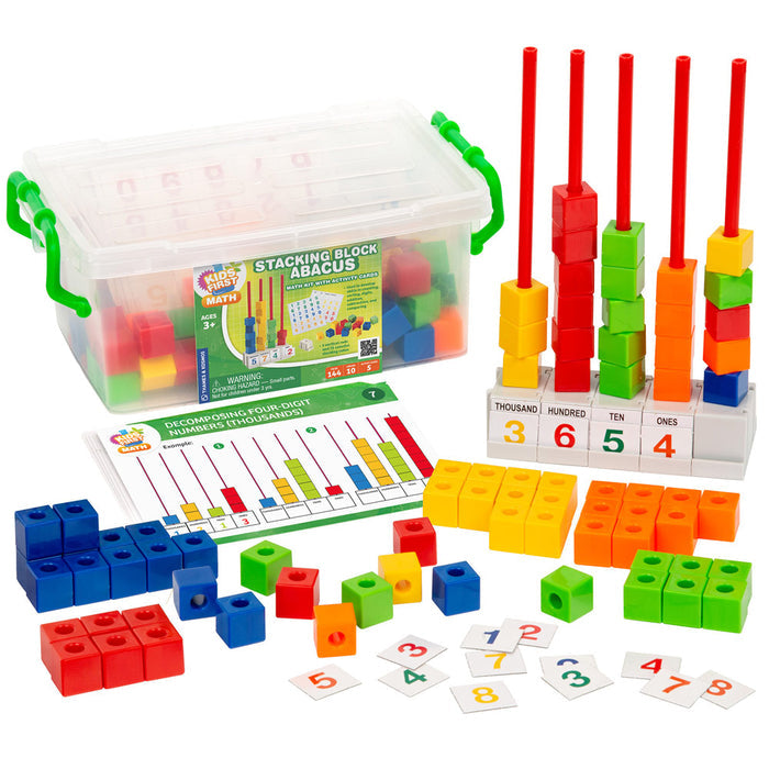 Kids First Math: Stacking Block Abacus Math Kit with Activity Cards STEM Thames & Kosmos