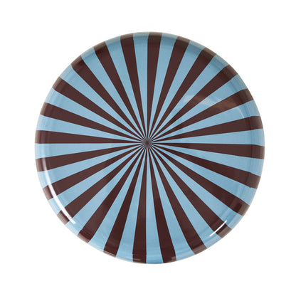 Kiro Curved Stool Dark Cocoa/Pale Blue