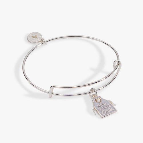 'Kiss The Cook' Apron Charm Bangle