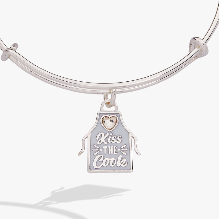 'Kiss The Cook' Apron Charm Bangle