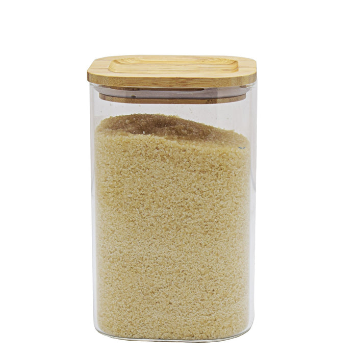 Kitchen Life 1.2Lt Borosilicate Square Canister - Clear