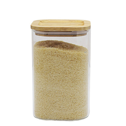 Kitchen Life 1.2Lt Borosilicate Square Canister - Clear