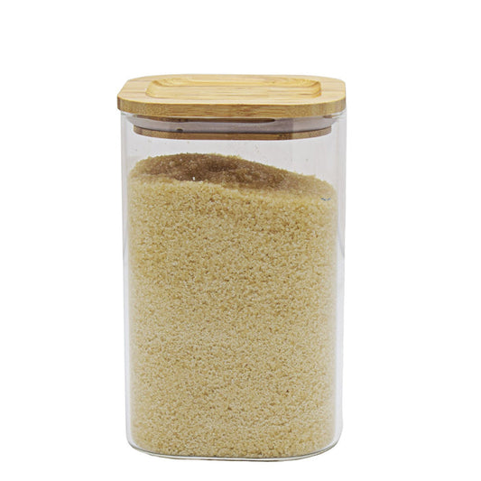 Kitchen Life 1.2Lt Borosilicate Square Canister - Clear