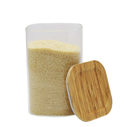 Kitchen Life 1.2Lt Borosilicate Square Canister - Clear