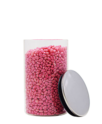 Kitchen Life 1Lt Borosilicate Canister With Silver Lid - Clear
