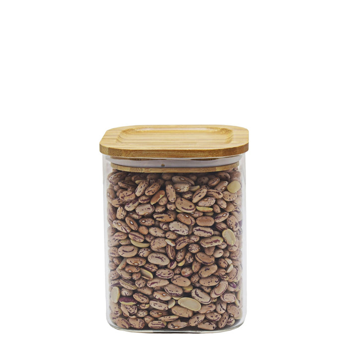 Kitchen Life 950ml Borosilicate Square Canister - Clear