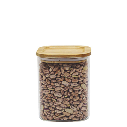 Kitchen Life 950ml Borosilicate Square Canister - Clear