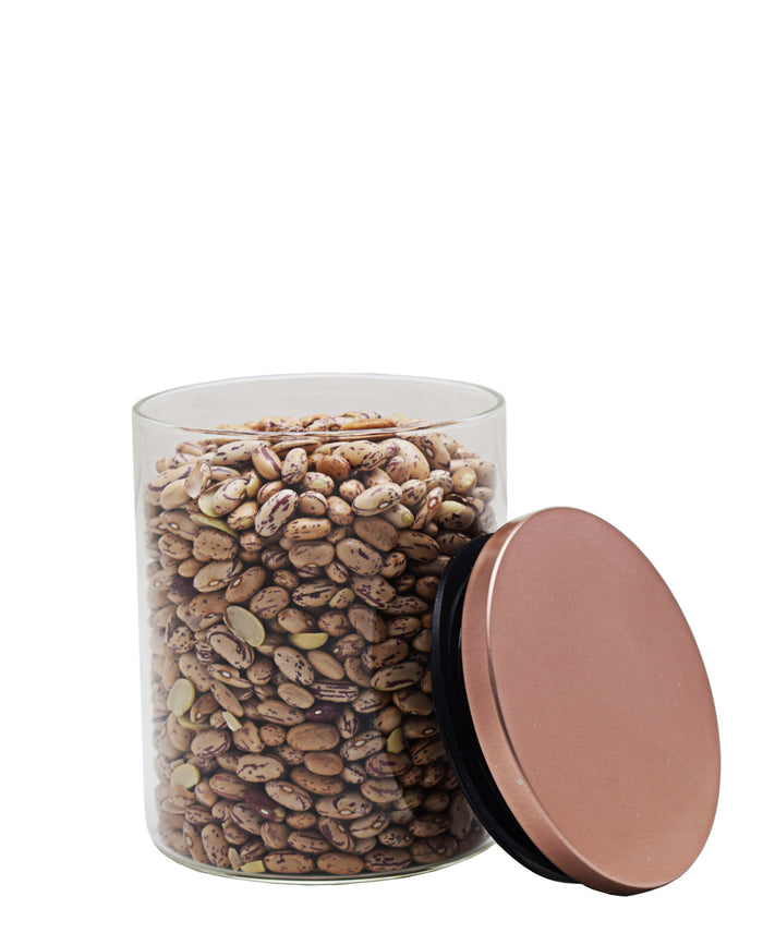 Kitchen Life Decadent Borosilicate Small Canister 750ml - Rose Gold