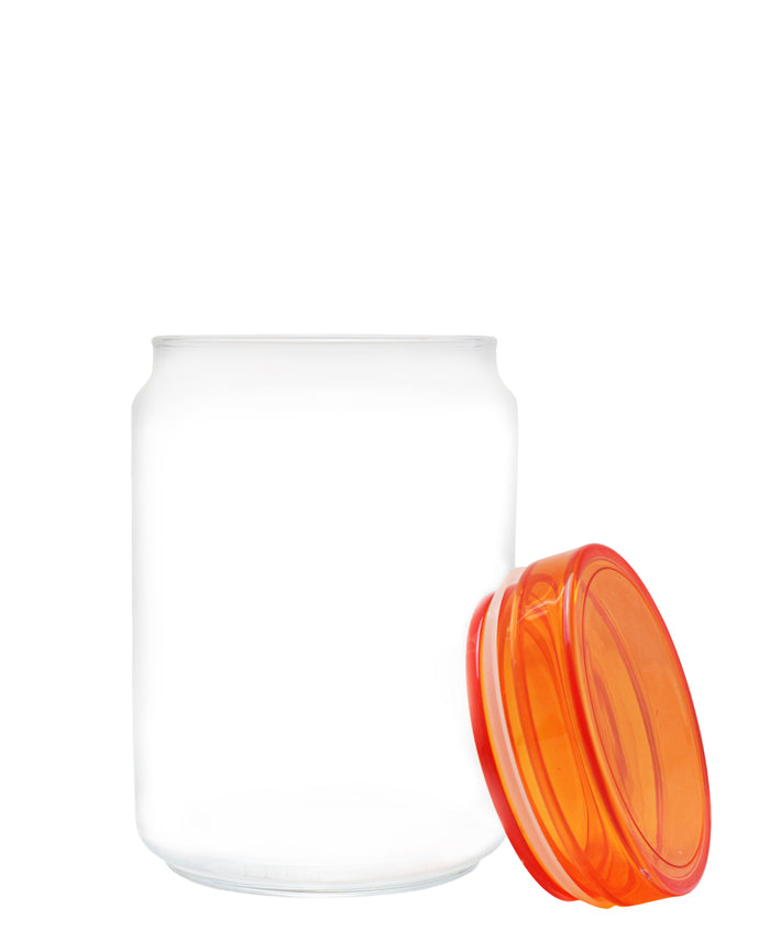 Kitchen Life Glass Jar 1L With Lid - Orange