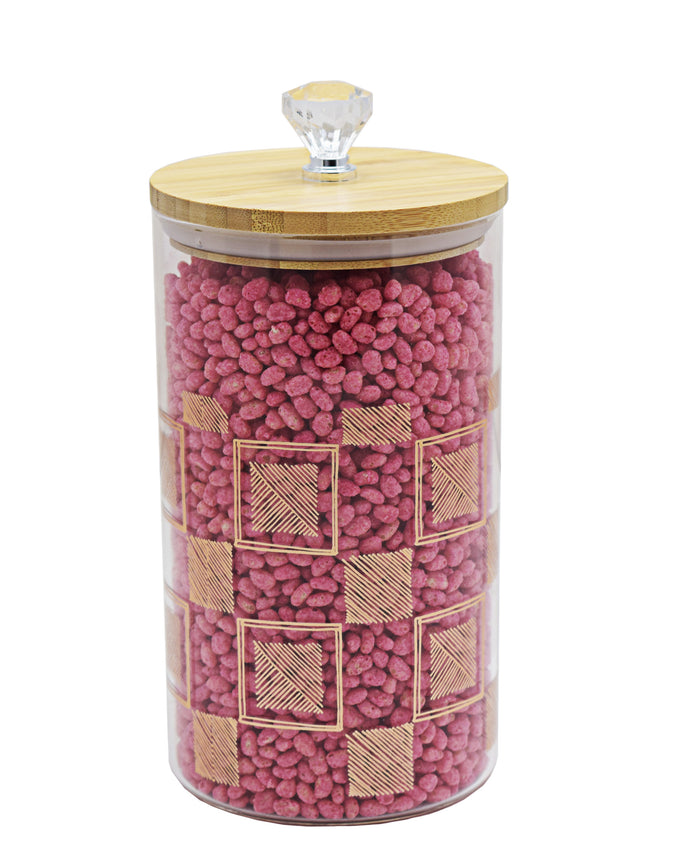 Kitchen Life Large Borosilicate Decals Canister - Clear