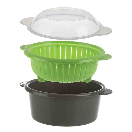 Kitchen Life Microwave Mini Steamer - Green