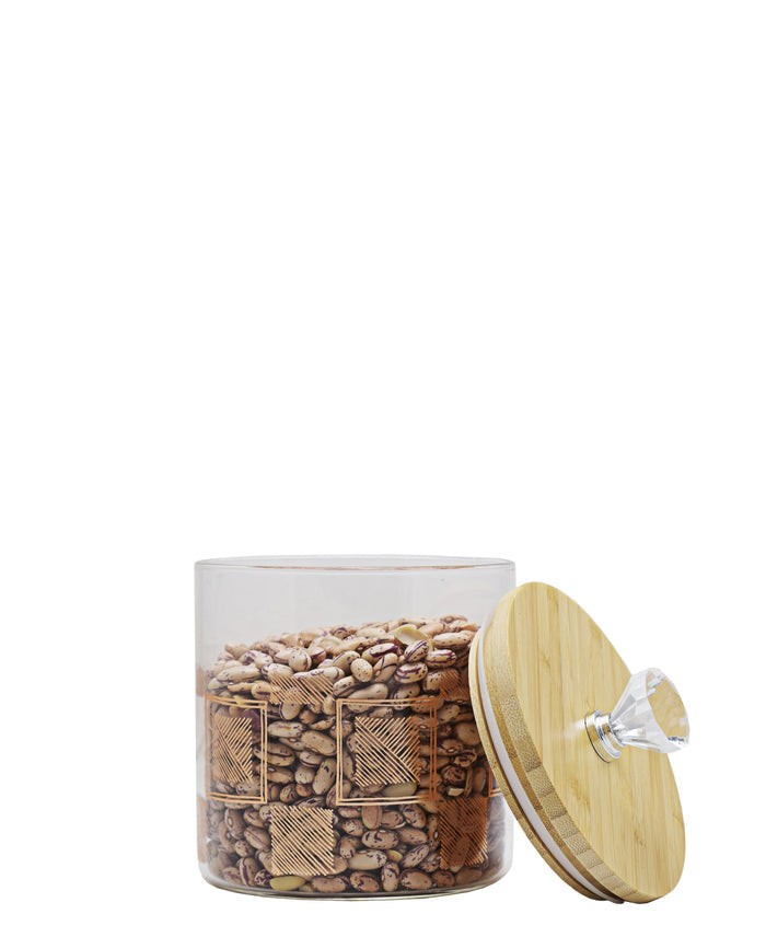 Kitchen Life Small Borosilicate Decals Canister - Clear
