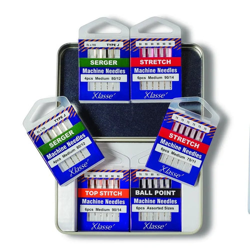 Klasse 6PC Serger EL705 Needle Variety Tin