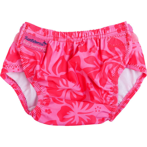 Konfidence Aquanappy O/S Swim Nappy - Pink Hibiscus Oahu