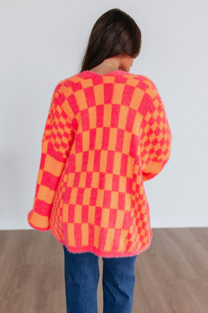 Kristy Checkered Cardigan