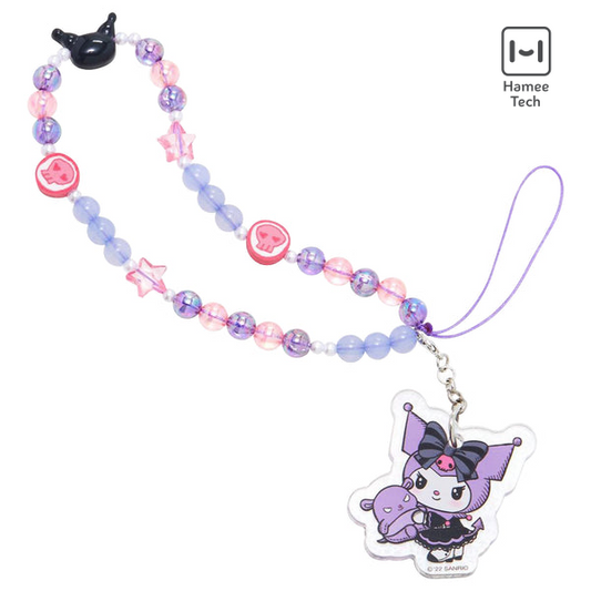 Kuromi Beaded Charm Mobile Phone Wrist Strap (Lolita Version) Accessory Hamee.com - Hamee US
