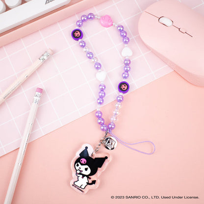 Kuromi Beaded Charm Mobile Phone Wrist Strap Accessory Hamee.com - Hamee US