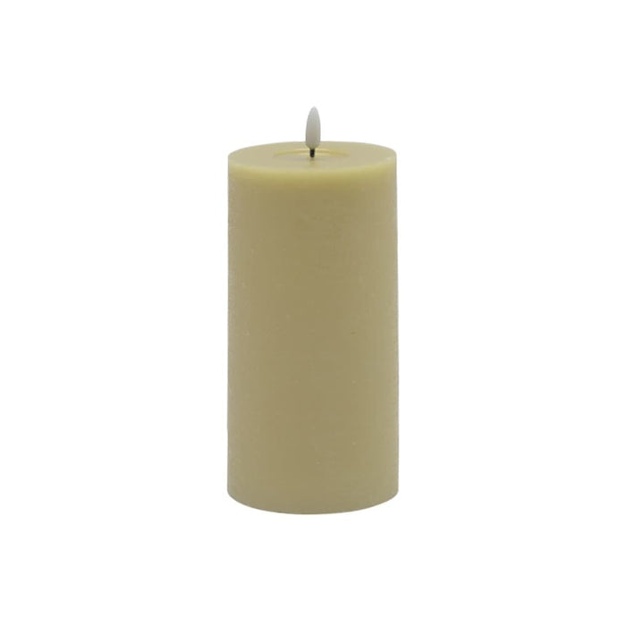 LARGE CHAMPAGNE FLAMELESS PILLAR CANDLE