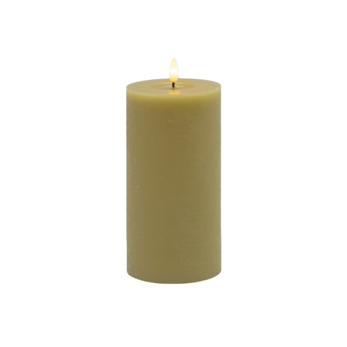LARGE CHAMPAGNE FLAMELESS PILLAR CANDLE