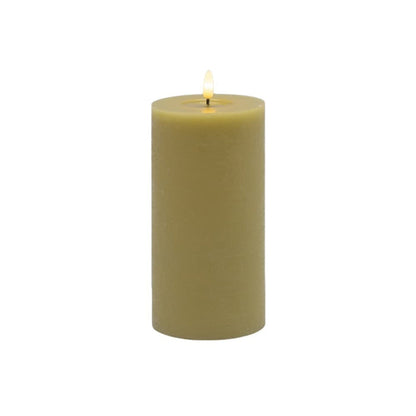 LARGE CHAMPAGNE FLAMELESS PILLAR CANDLE