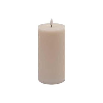 LARGE PINK FLAMELESS PILLAR CANDLE