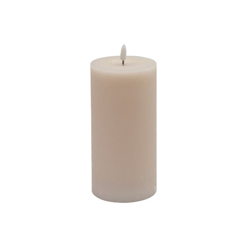LARGE PINK FLAMELESS PILLAR CANDLE