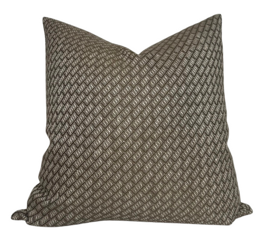 Lattice Woven Pillow Cover in Walnut
