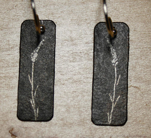 Lavendar Oxidized Earrings
