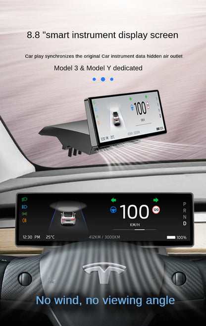 LCD Instrument Cluster Screen with Carplay For Tesla Model 3 & Model Y